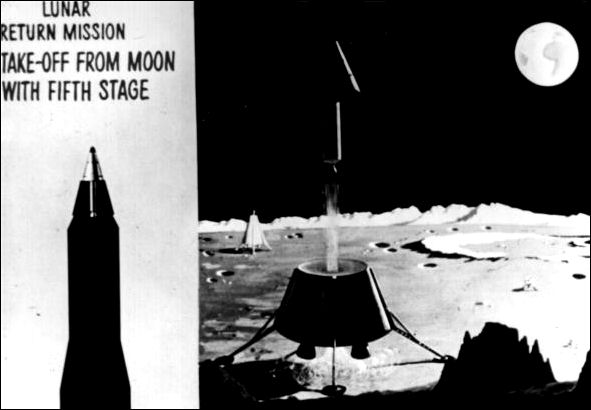 Spacecraft takes off from moon