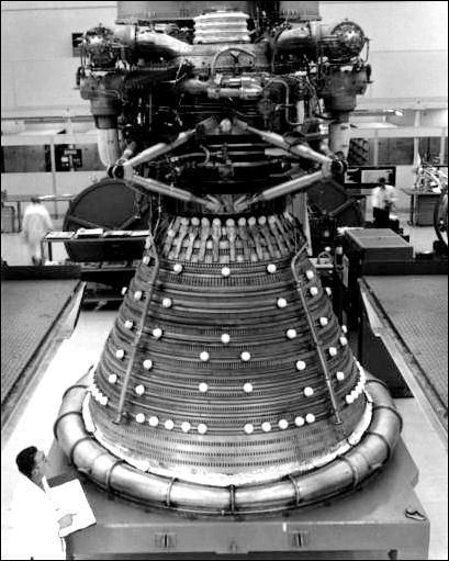 F-1 engine being prepared