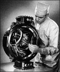 The ST-124 inertial guidance platform is given a technical check