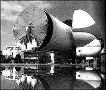 the Super Guppy takes on an S-IVB stage