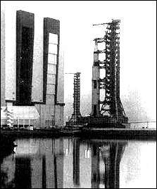 the first flight-ready Saturn V, AS-501, is rolled out of the Vehicle Assembly Building at KSC on 20 August 1967